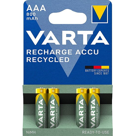 Varta 56813 Accu Recycled AAA 800mAh BL4