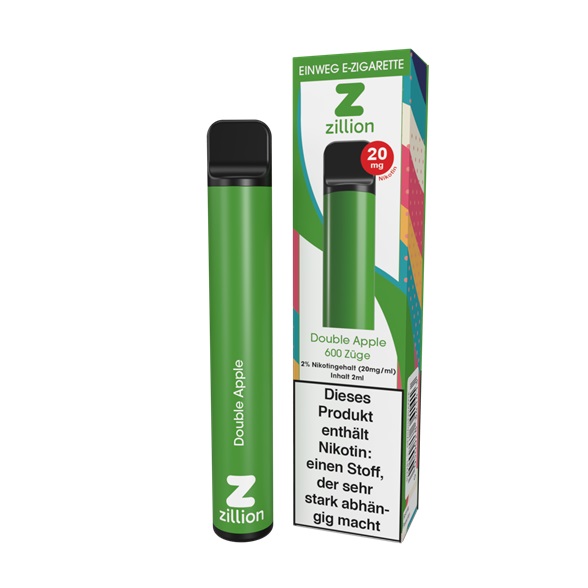 ZILLION Einweg E-Zigarette Double Apple 20 mg