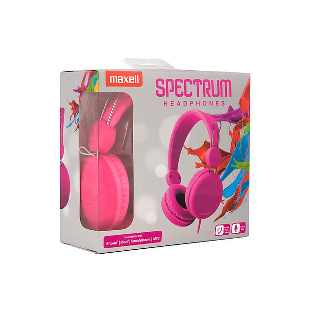 MAXELL Headphones Spectrum Pink
