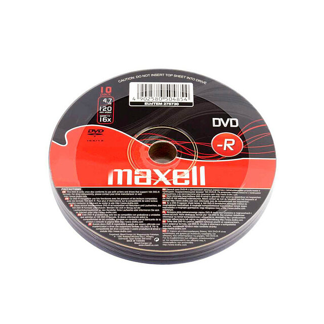 MAXELL 275730 DVD-R 16xSpeed 4.7GB 10-Shrink
