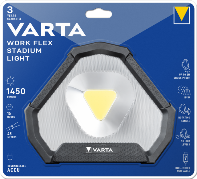 VARTA 18647 Work Flex Stadium Light incl. Accu BL1