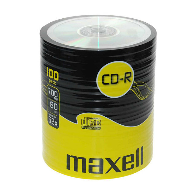 MAXELL 624037 CD-R 52xSpeed 700MB 100-Shrink