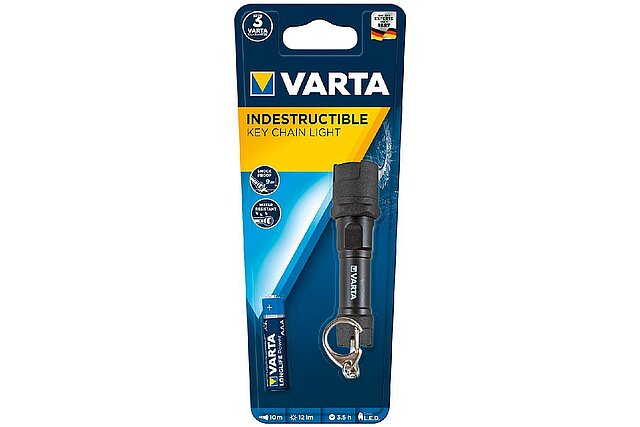 VARTA 16701 Indestructible Key Chain Light incl. 1x AAA BL1