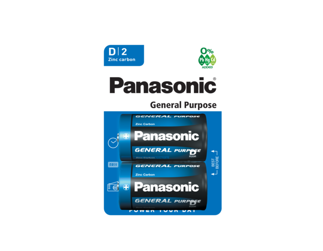 PANASONIC General Purpose Zinc R20 D BL2