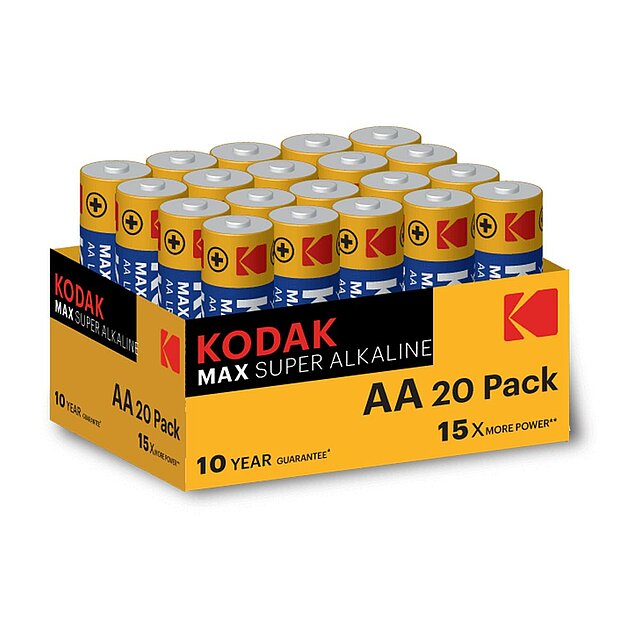 KODAK Alkaline Max LR6 AA 20-Pack