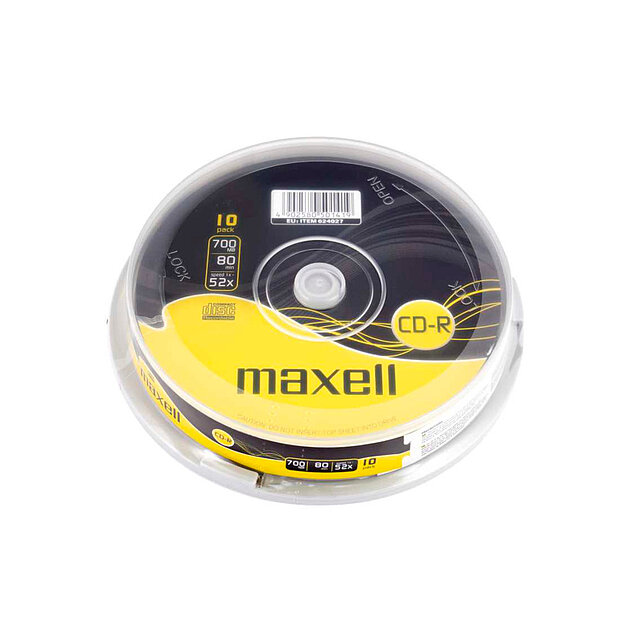 MAXELL 624027 CD-R 52xSpeed 700MB 10-Spindle