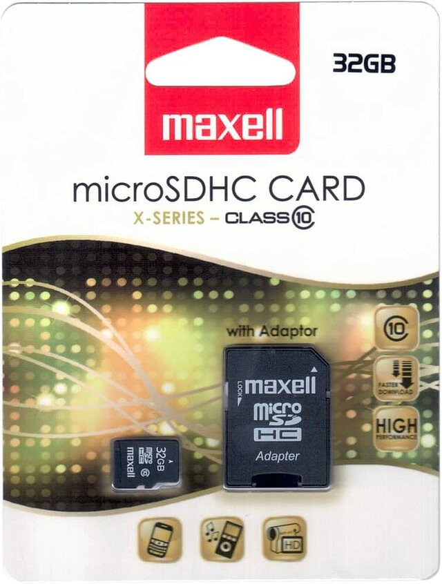 MAXELL Micro SD Class 10 + Adapter 3.0 32GB