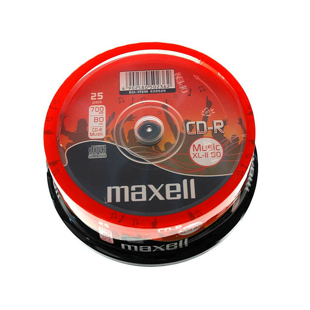 MAXELL 628529 CD-R 52xSpeed 700MB Music 25-Spindle