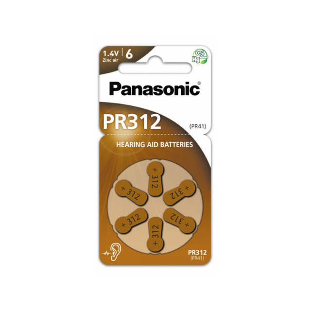 PANASONIC Zinc-Air PR312 BL6