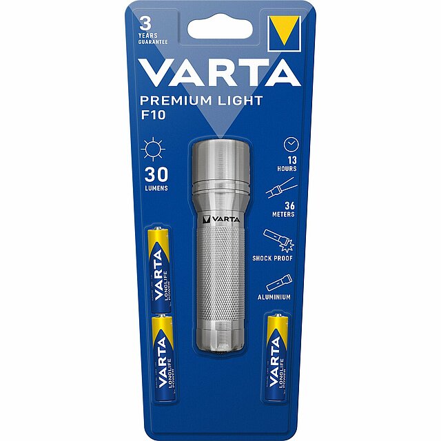 VARTA 17634 Premium Light F10 incl. 3x AAA BL1