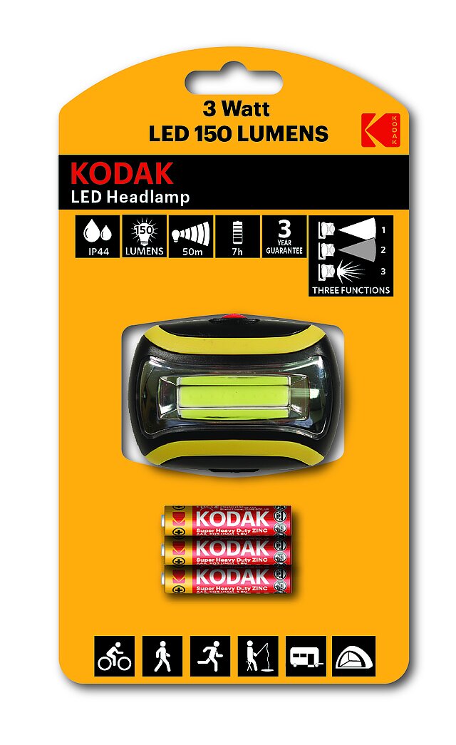 KODAK LED Headlamp 150lm incl. 3xAAA BL1