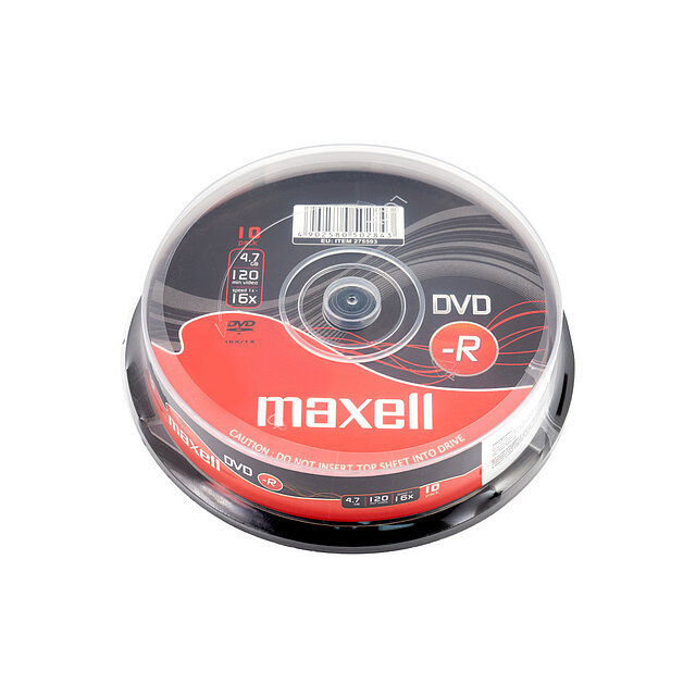 MAXELL 275593 DVD-R 16xSpeed 4.7GB 10-Spindle