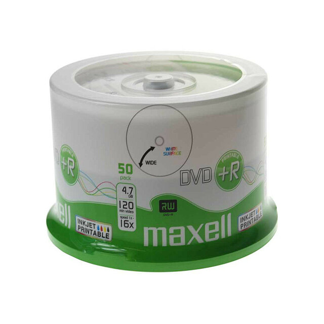 MAXELL 275702 DVD+R 16xSpeed 4.7GB Printable 50-Spindle