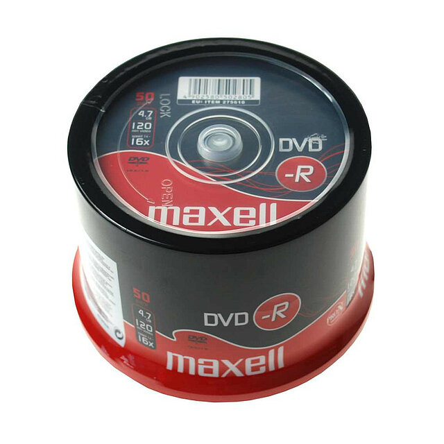 MAXELL 275610 DVD-R 16xSpeed 4.7GB 50-Spindle