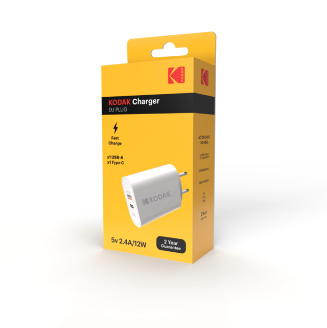 KODAK 304277356 USB-A & USB-C Plug Charger