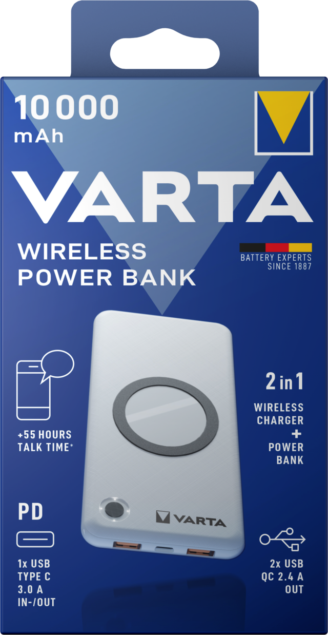VARTA 57913 101 111 Power Bank Wireless 10000