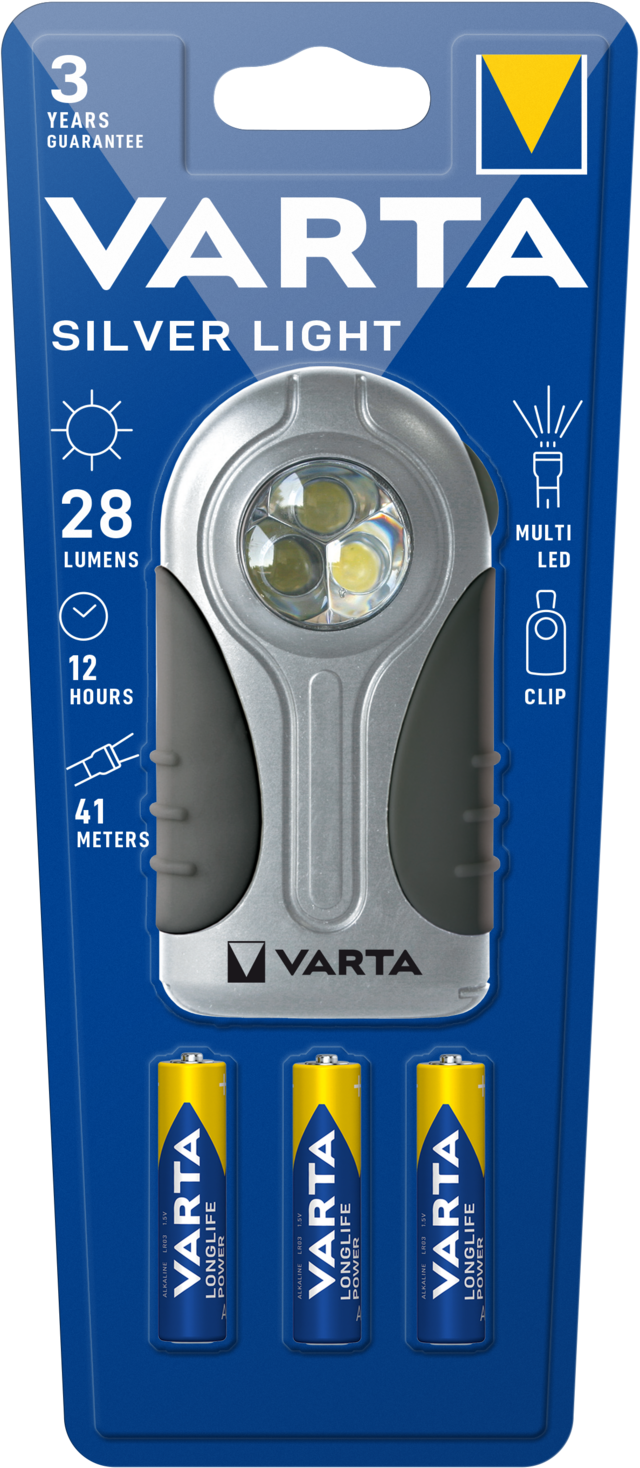 VARTA 16647 Silver Light incl. 3x AAA BL1