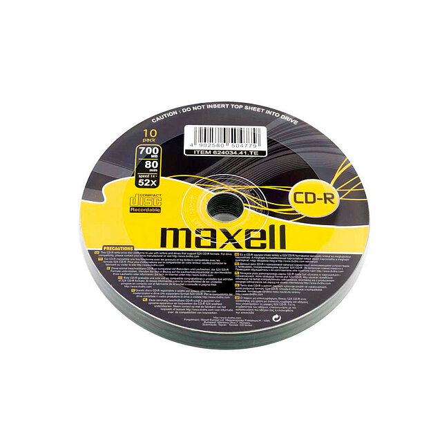 MAXELL 624034 CD-R 52xSpeed 700MB 10-Shrink