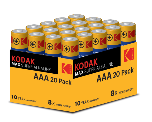 KODAK Alkaline Max LR03 AAA 20-Pack